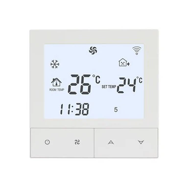 Przycisk Cyfrowy 3 Prędkość Wentylator Cewka Termostat TDS72-AC