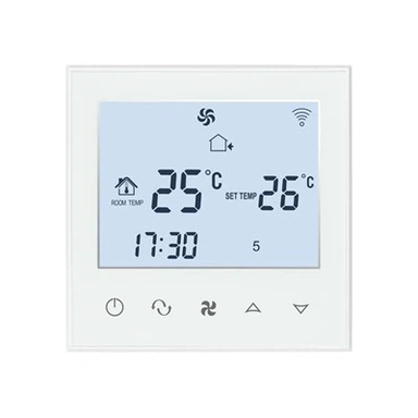 Termostat 2-rurowy i 4-rurowy klimakonwektora z białym ekranem TDS21-AC